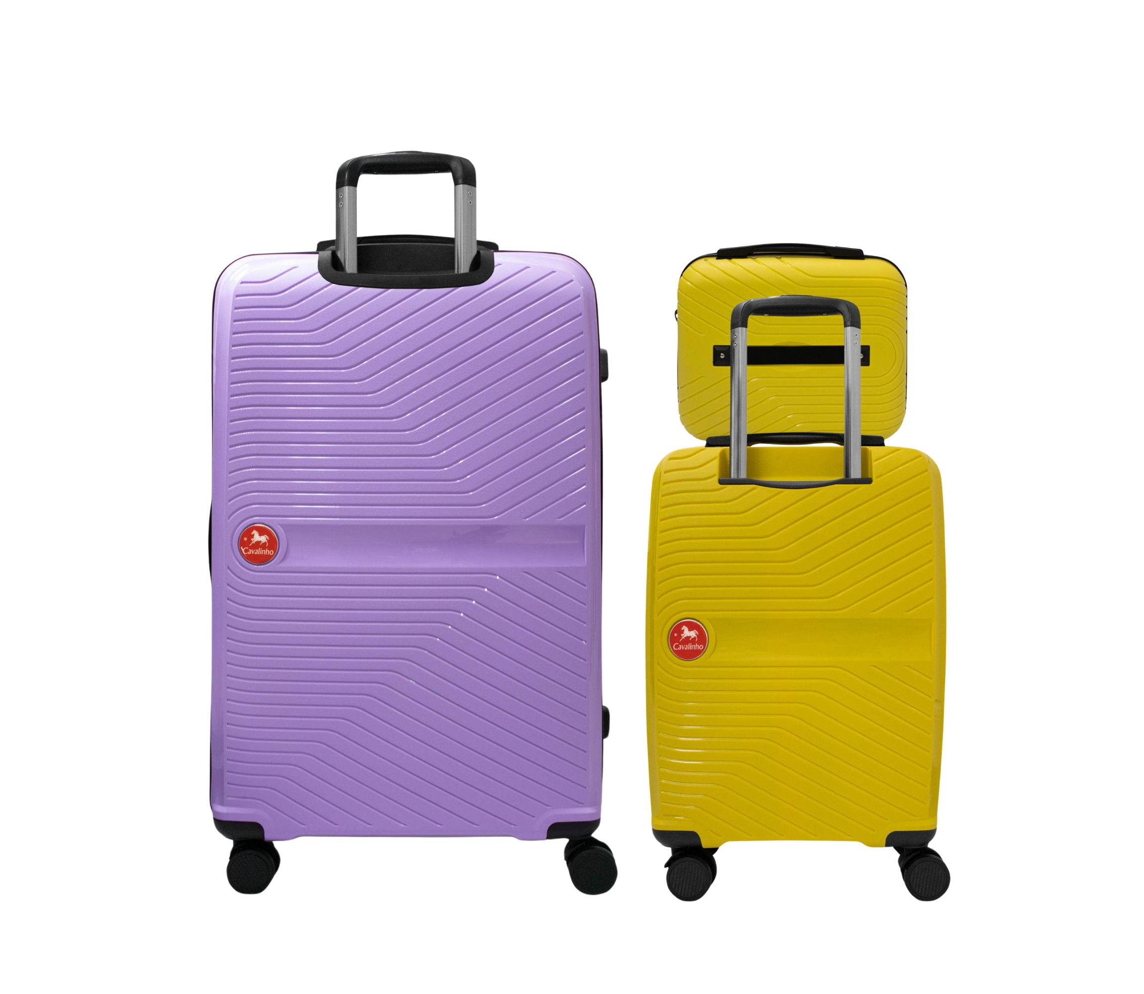 #color_ Yellow Yellow Lilac | Cavalinho Canada & USA Colorful 3 Piece Luggage Set (15", 19" & 28") - Yellow Yellow Lilac - 68020004.080839.S151928._3