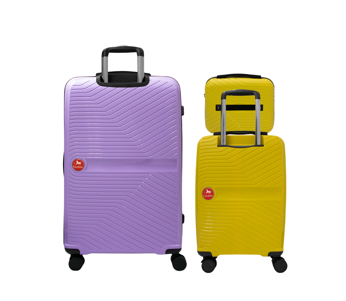 Cavalinho Canada & USA Colorful 3 Piece Luggage Set (15", 19" & 28") - Yellow Yellow Lilac - 68020004.080839.S151928._3