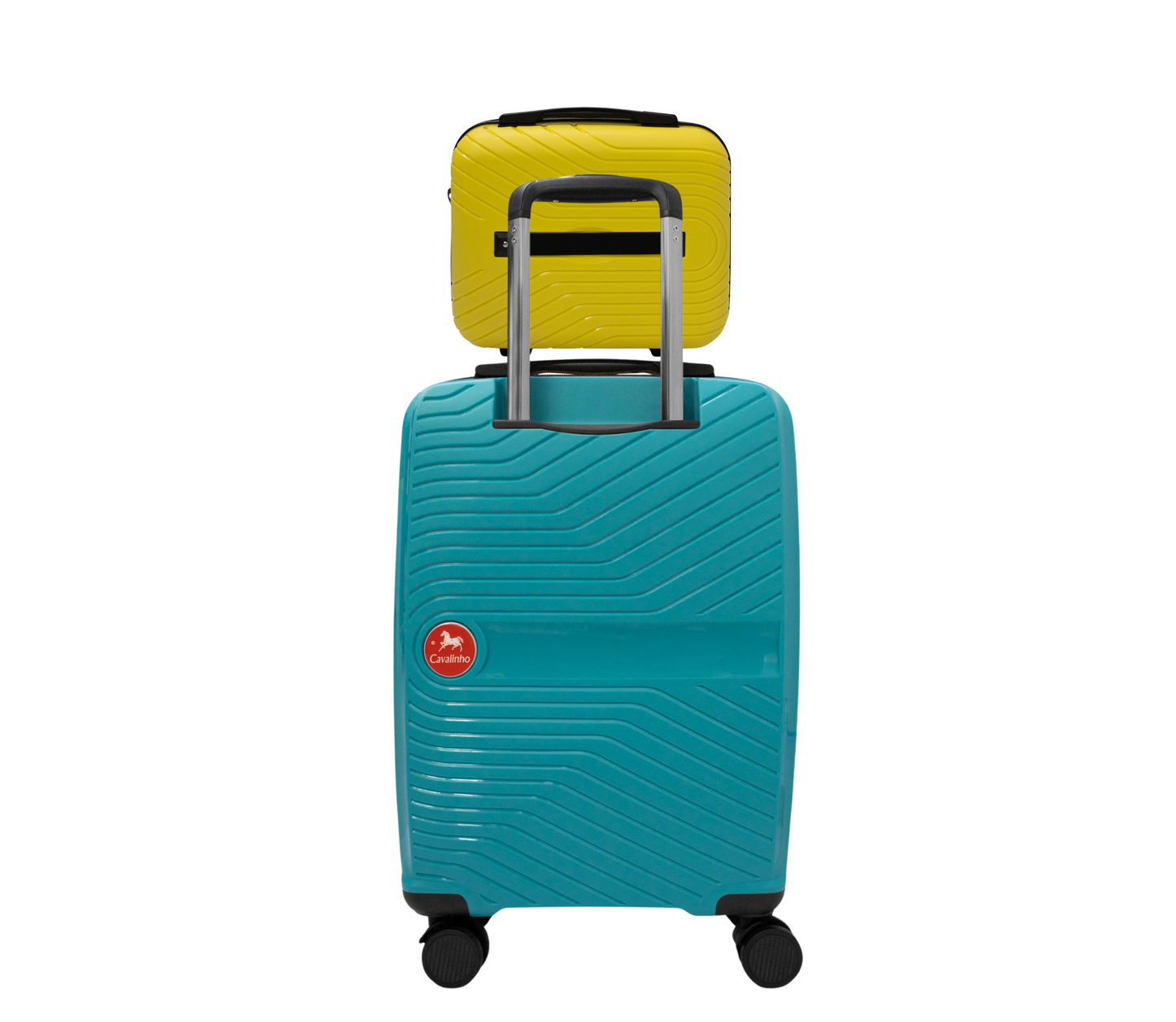 #color_ Yellow DarkTurquoise | Cavalinho Canada & USA Colorful 2 Piece Luggage Set (15" & 19") - Yellow DarkTurquoise - 68020004.0825.S1519._2