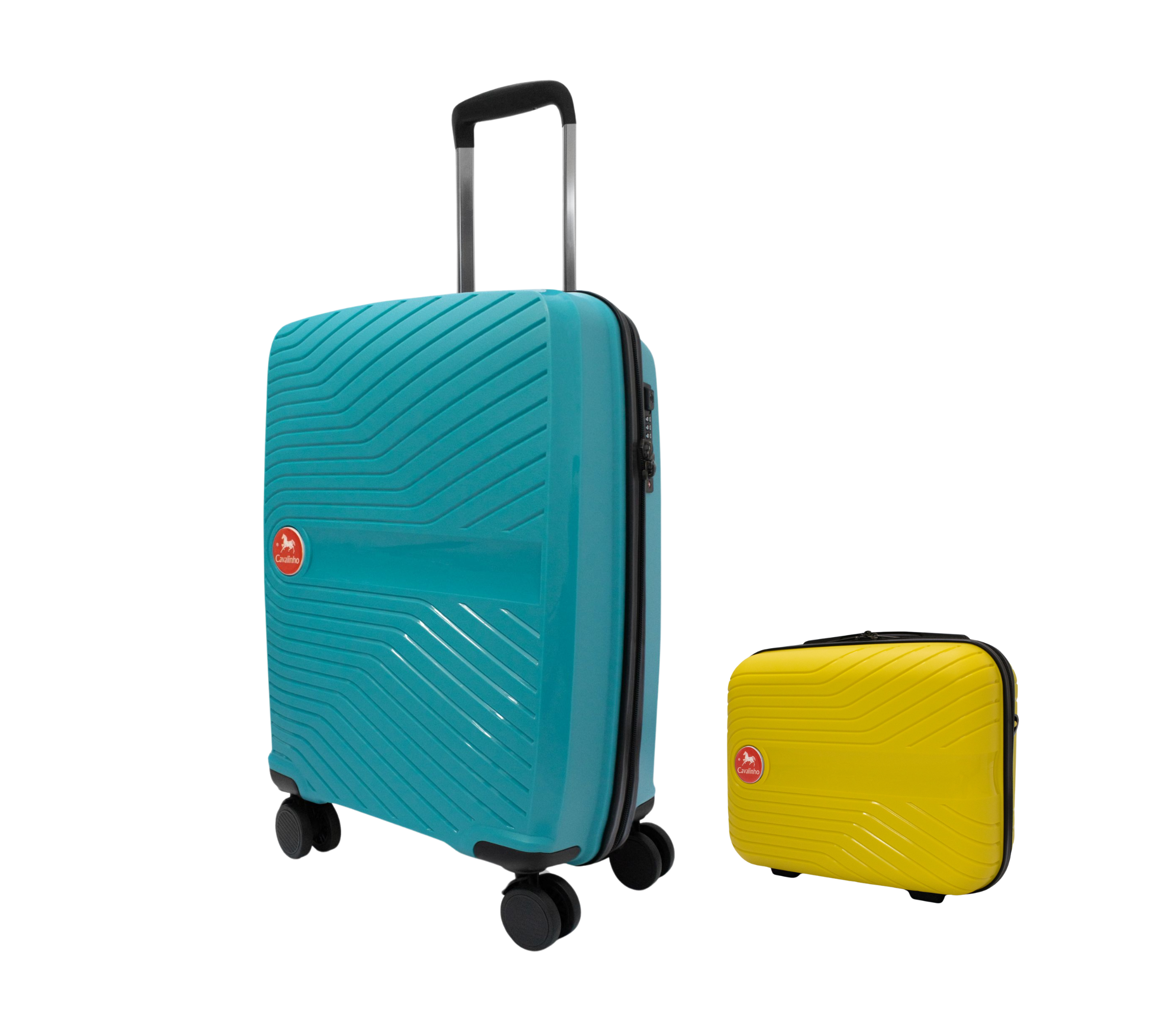 #color_ Yellow DarkTurquoise | Cavalinho Canada & USA Colorful 2 Piece Luggage Set (15" & 19") - Yellow DarkTurquoise - 68020004.0825.S1519._3