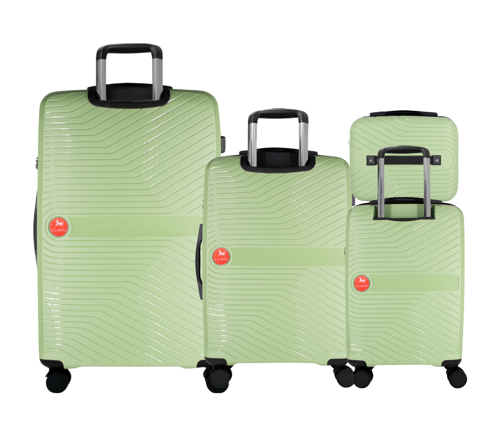 Cavalinho 4 Piece Set of Colorful Hardside Luggage (15", 19", 24", 28") SKU 68020004.09.S4 #color_Green