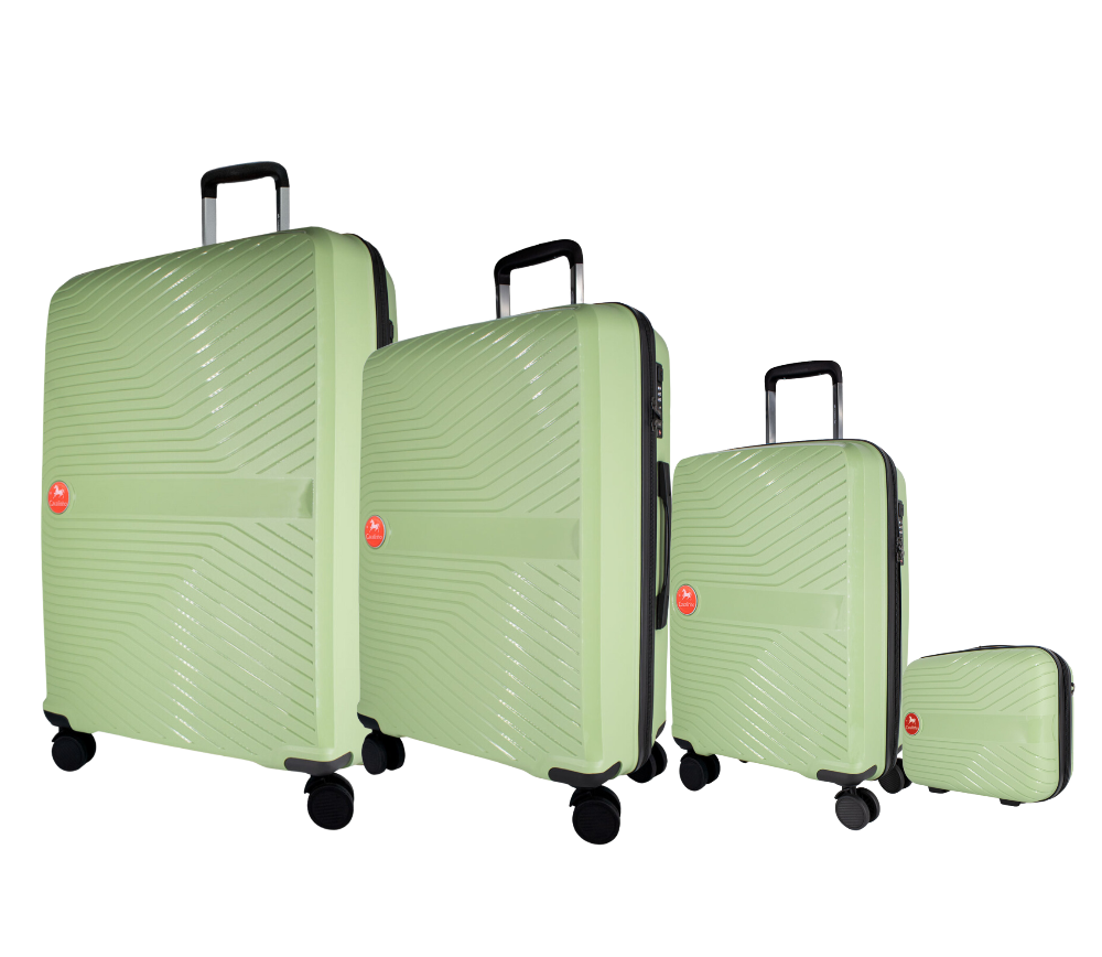 Cavalinho 4 Piece Set of Colorful Hardside Luggage (15", 19", 24", 28") SKU 68020004.09.S4 #color_Green