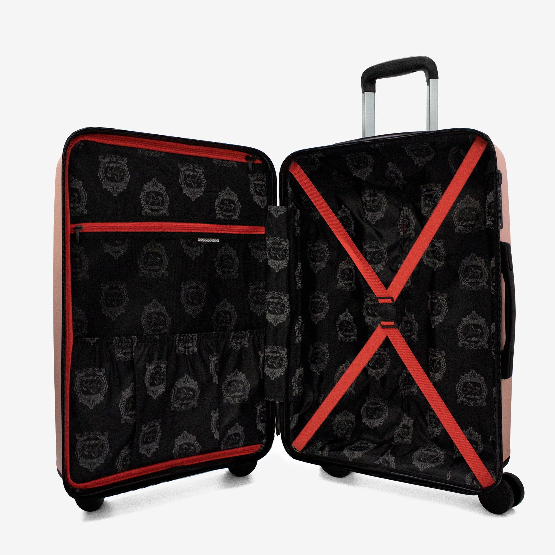 Cavalinho Colorful Check-in Hardside Luggage (24") SKU 68020004.11.24 #color_Salmon