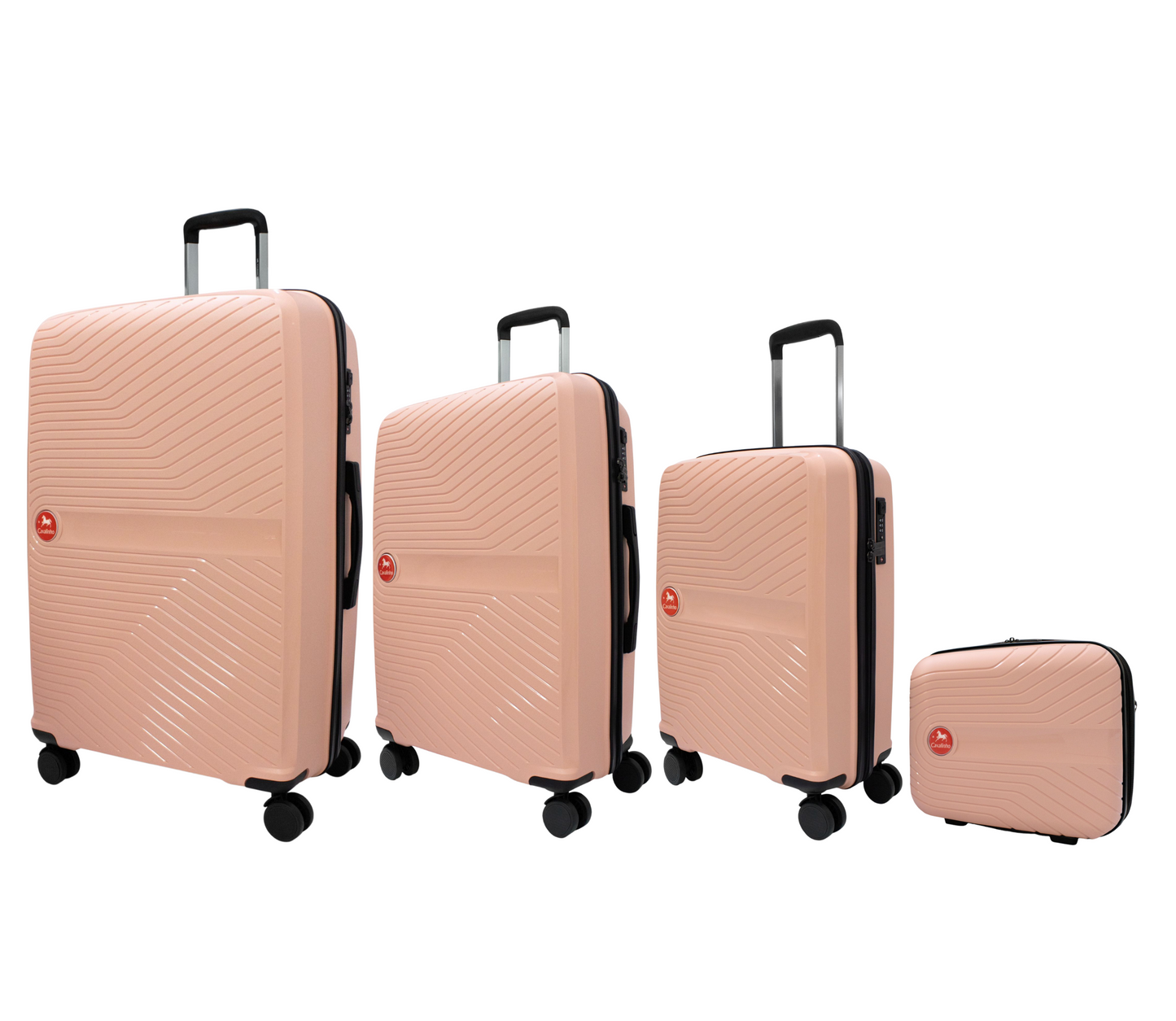 #color_ Salmon | Cavalinho Canada & USA 4 Piece Set of Colorful Hardside Luggage (15", 19", 24", 28") - Salmon - 68020004.11.S4_2