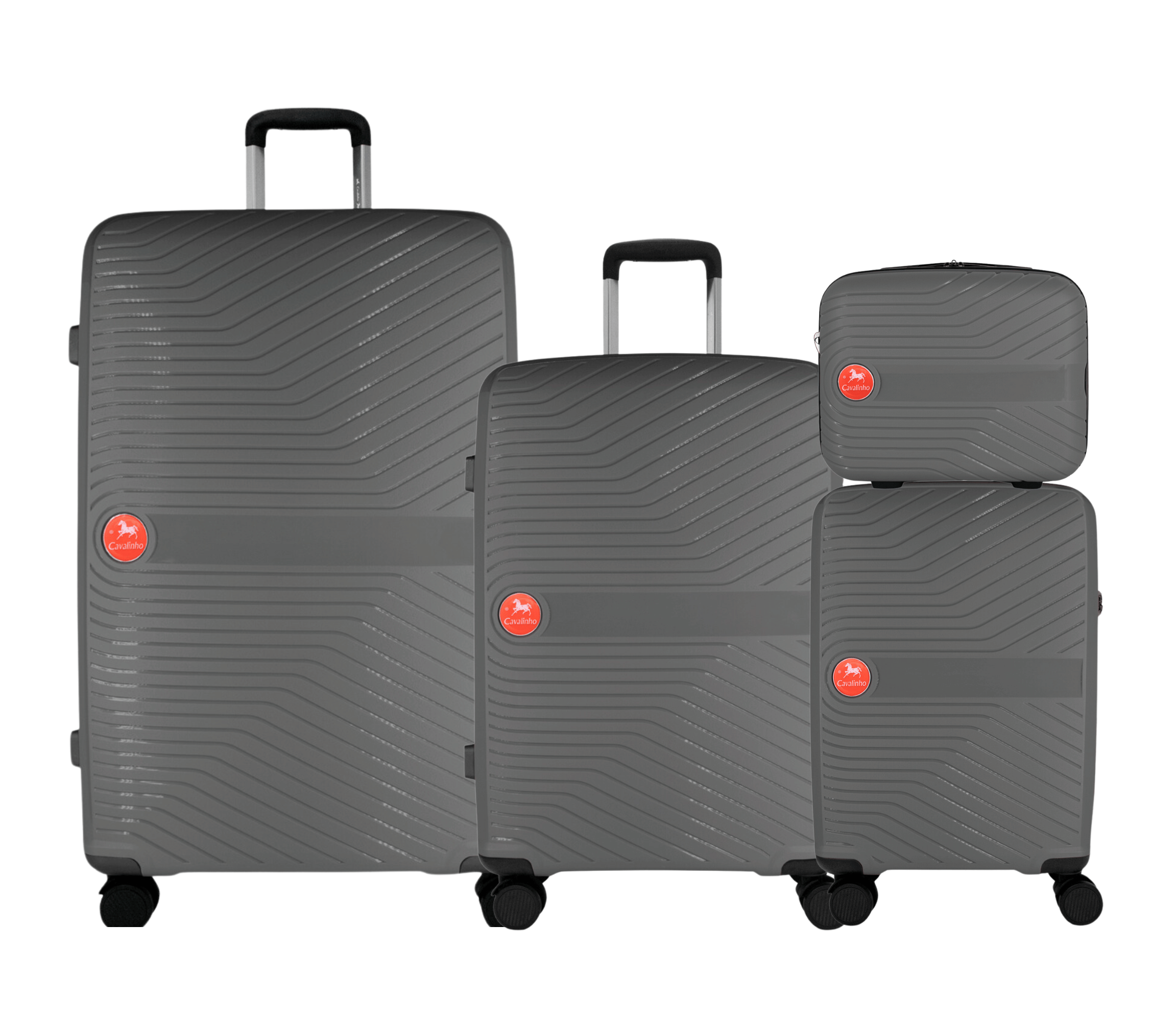 Cavalinho 4 Piece Set of Colorful Hardside Luggage (15", 19", 24", 28") SKU 68020004.12.S4 #color_Grey