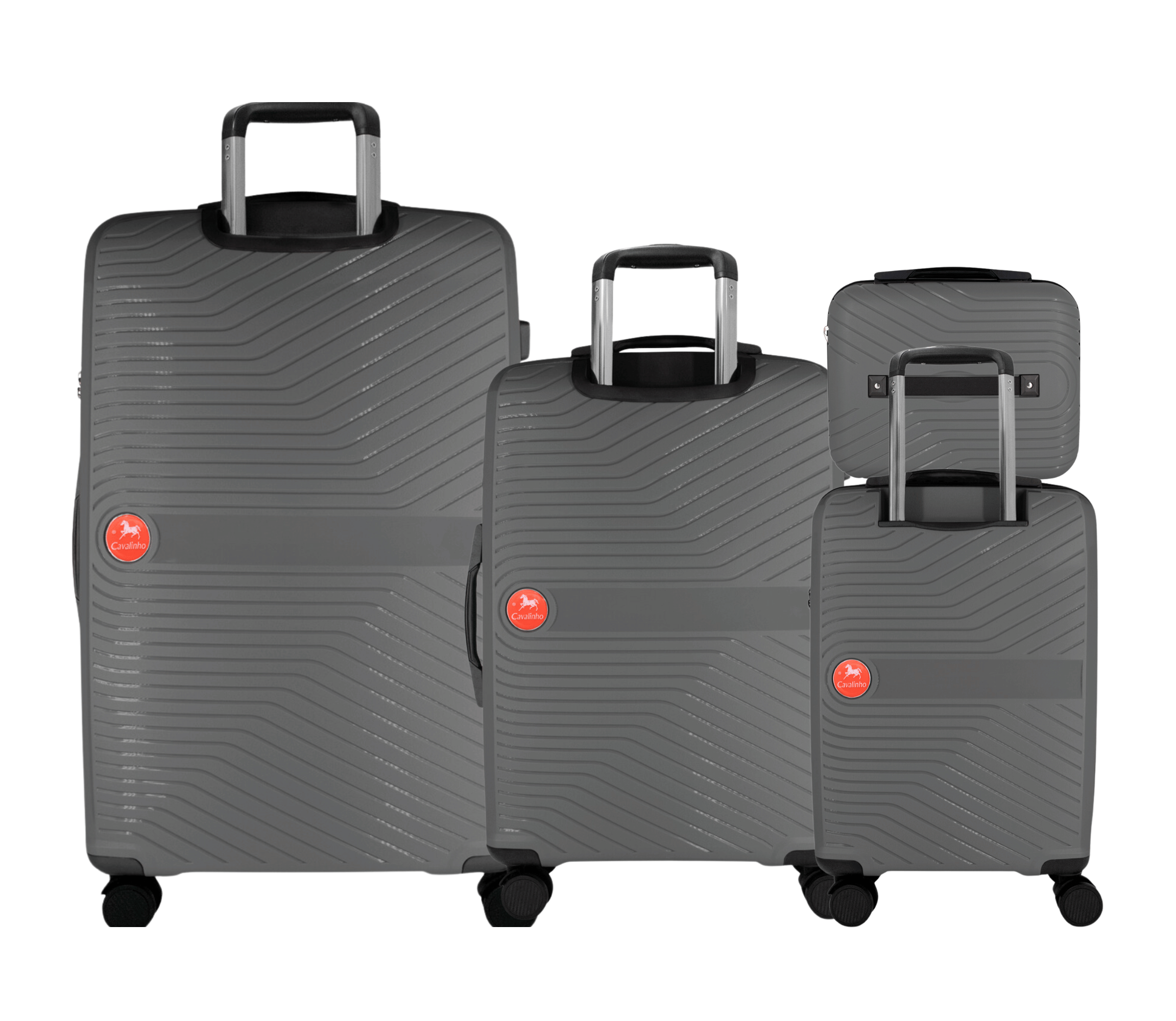 Cavalinho 4 Piece Set of Colorful Hardside Luggage (15", 19", 24", 28") SKU 68020004.12.S4 #color_Grey