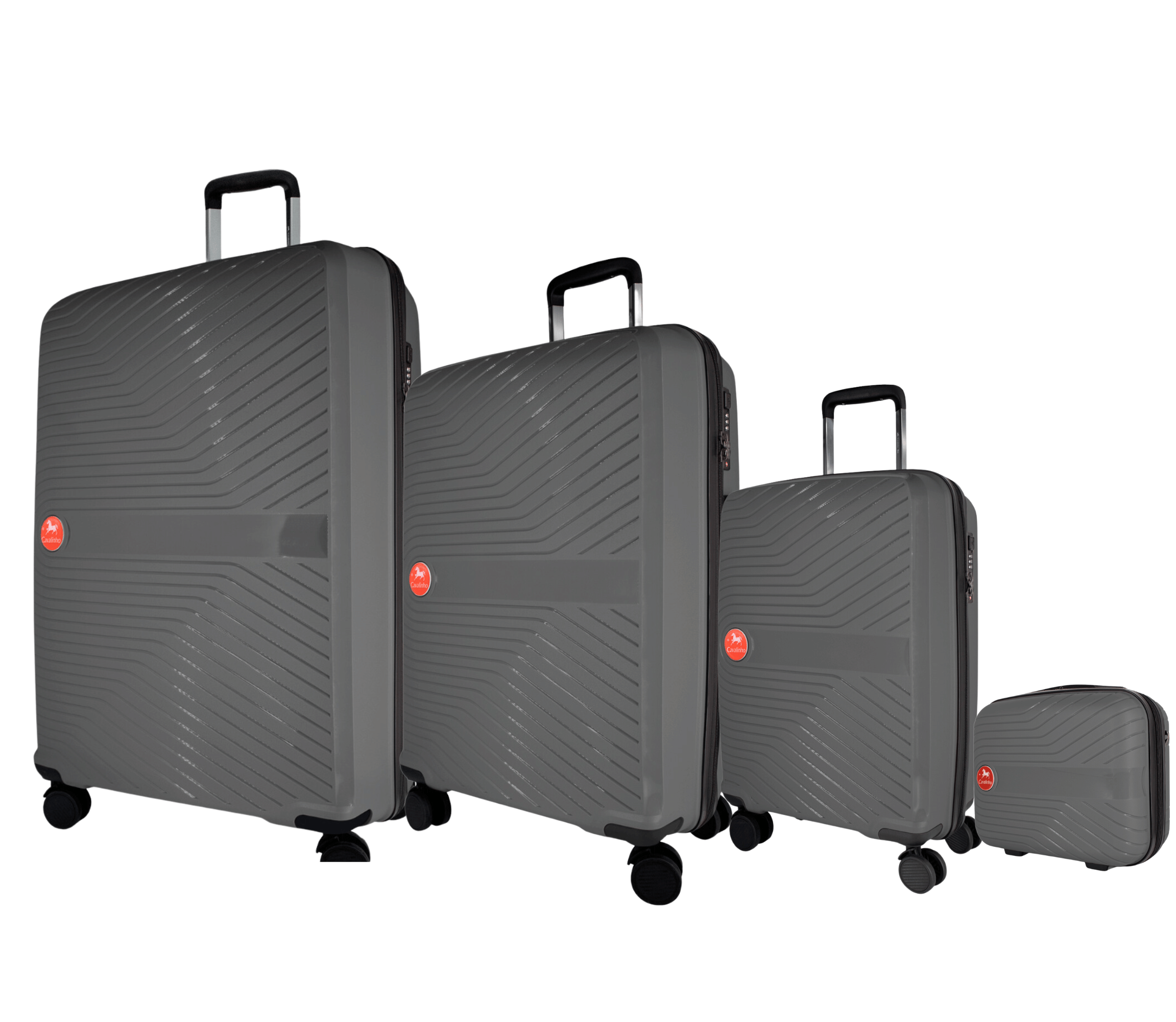 Cavalinho 4 Piece Set of Colorful Hardside Luggage (15", 19", 24", 28") SKU 68020004.12.S4 #color_Grey