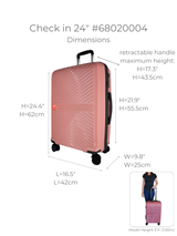 Cavalinho Colorful Check-in Hardside Luggage (24") SKU 68020004.24 #color_yellow, lilac, black, DarkTurquoise, navy, salmon, white, coral, lightblue, green, pink, ocean blue