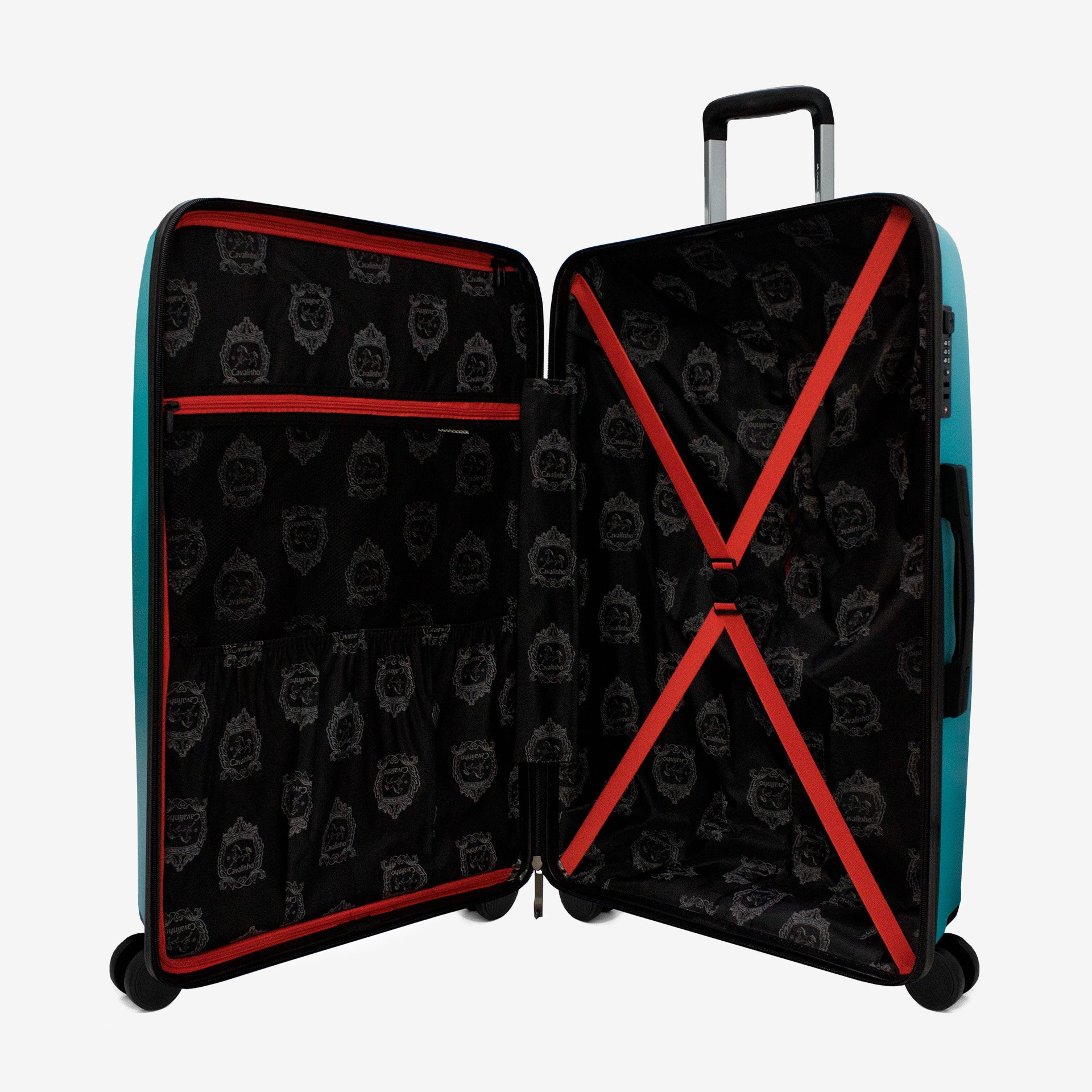 Cavalinho Colorful Check-in Hardside Luggage (28") SKU 68020004.25.28 #color_DarkTurquoise