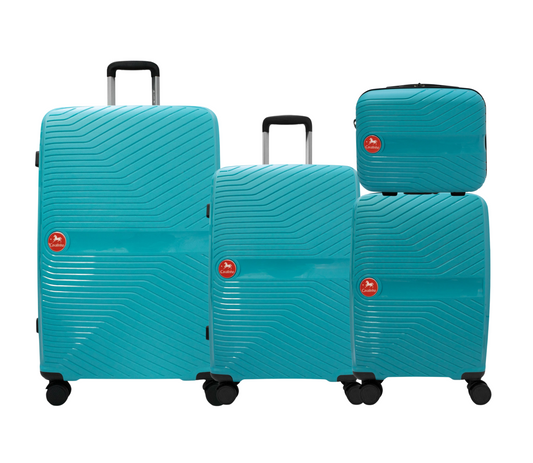 Cavalinho 4 Piece Set of Colorful Hardside Luggage (15", 19", 24", 28") - DarkTurquoise - 68020004.25.S4_1