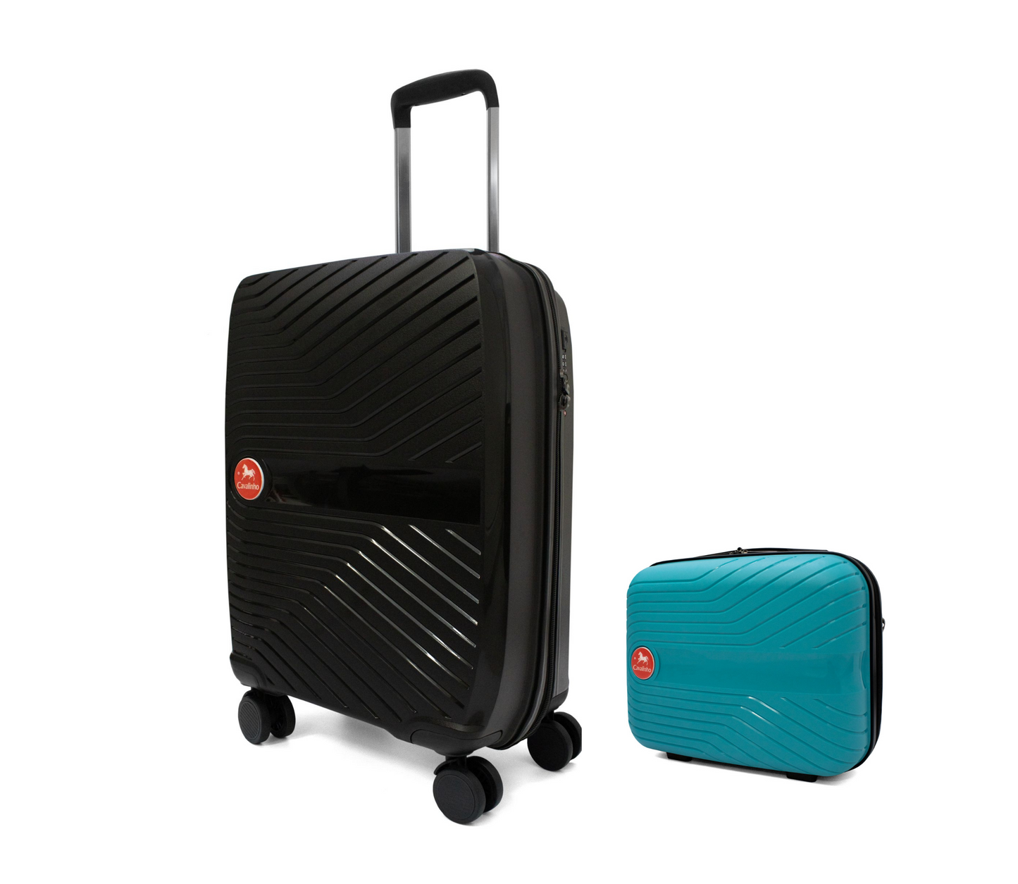 #color_ DarkTurquoise Black | Cavalinho Canada & USA Colorful 2 Piece Luggage Set (15" & 19") - DarkTurquoise Black - 68020004.2501.S1519._3