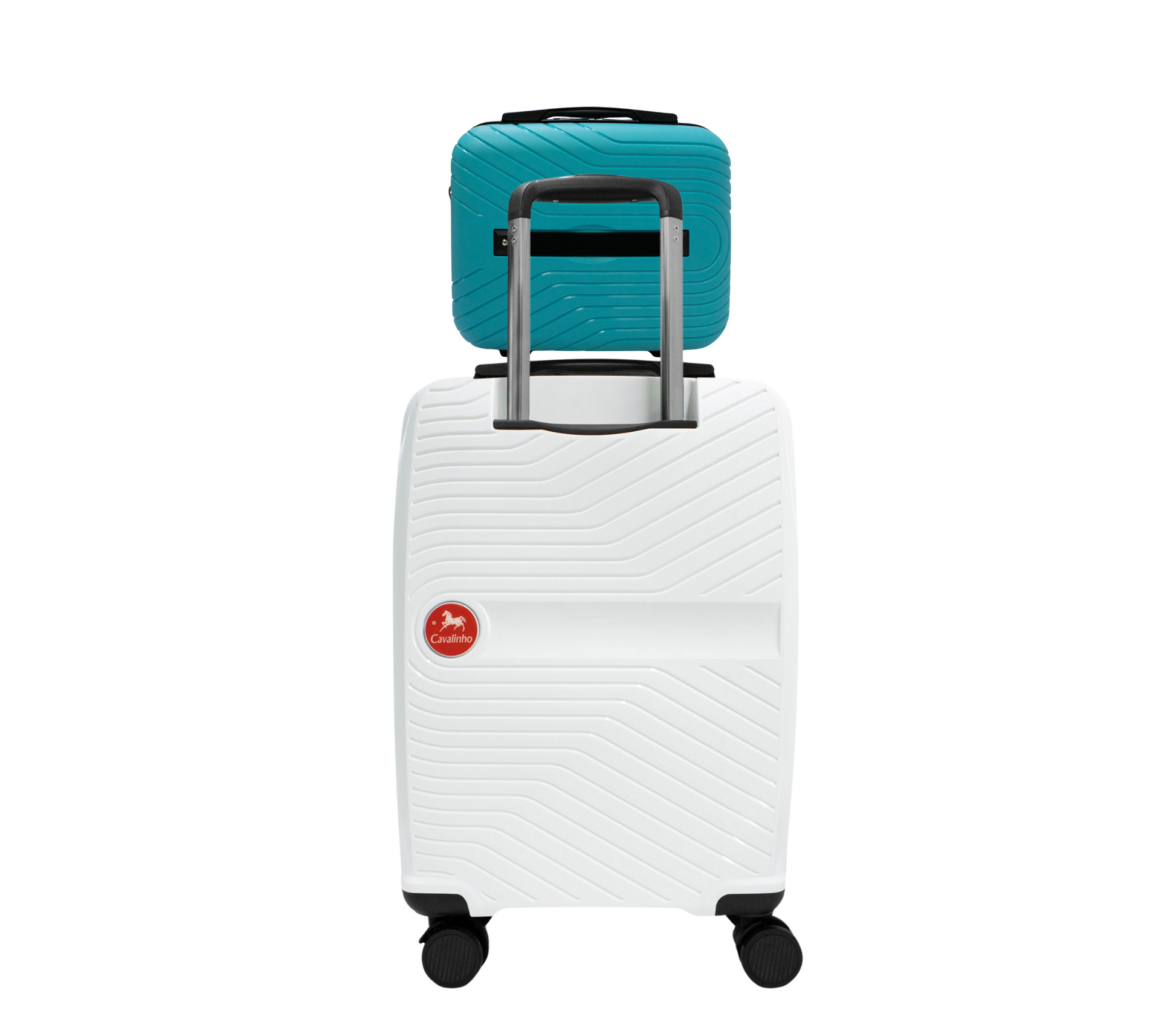 #color_ DarkTurquoise White | Cavalinho Canada & USA Colorful 2 Piece Luggage Set (15" & 19") - DarkTurquoise White - 68020004.2506.S1519._2