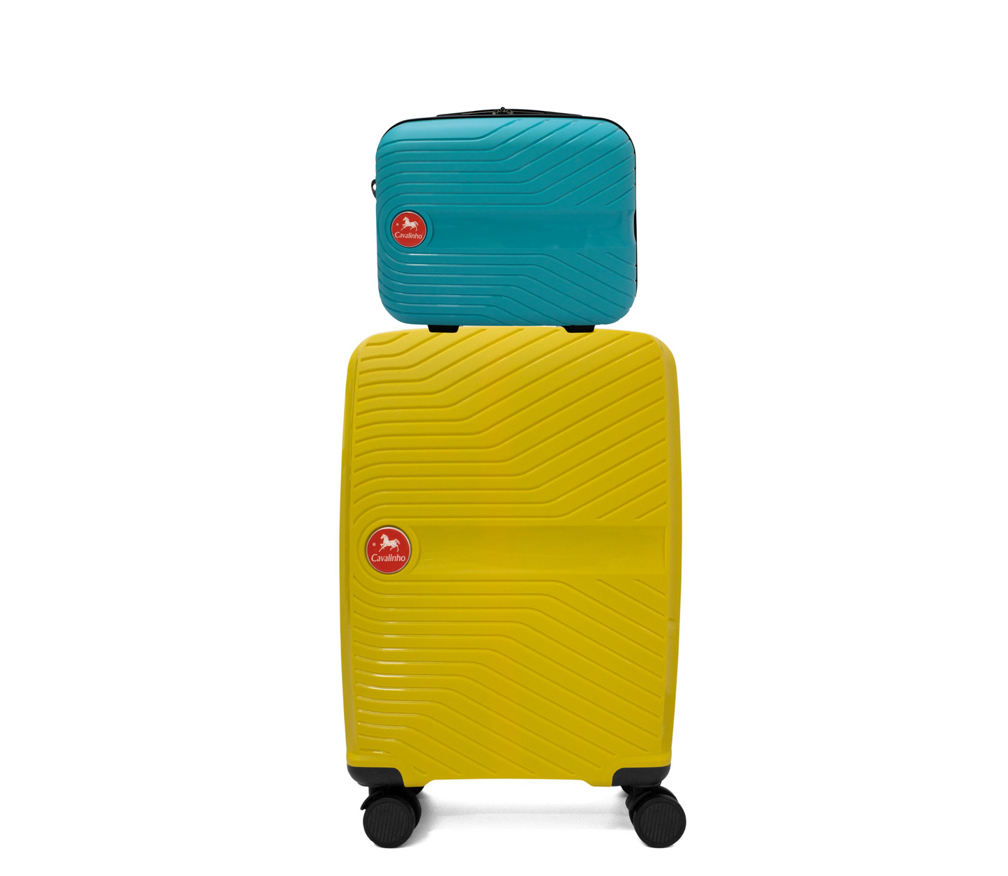 #color_ DarkTurquoise Yellow | Cavalinho Canada & USA Colorful 2 Piece Luggage Set (15" & 19") - DarkTurquoise Yellow - 68020004.2508.S1519._1