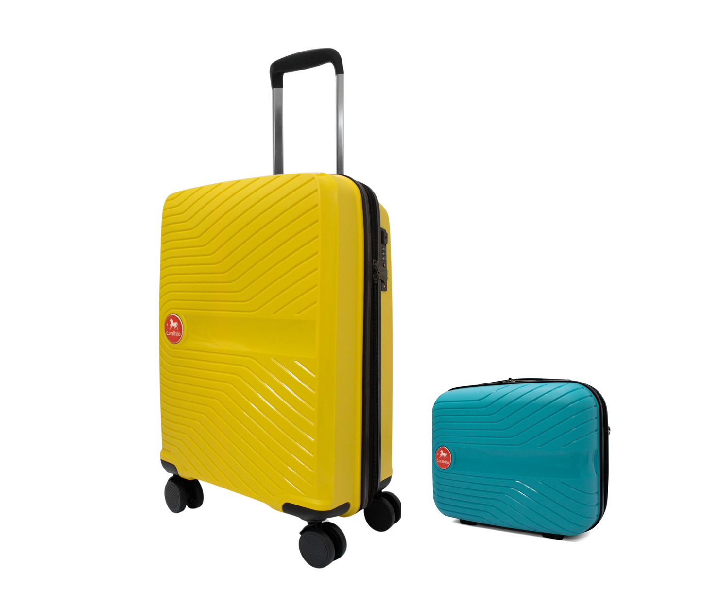 #color_ DarkTurquoise Yellow | Cavalinho Canada & USA Colorful 2 Piece Luggage Set (15" & 19") - DarkTurquoise Yellow - 68020004.2508.S1519._3
