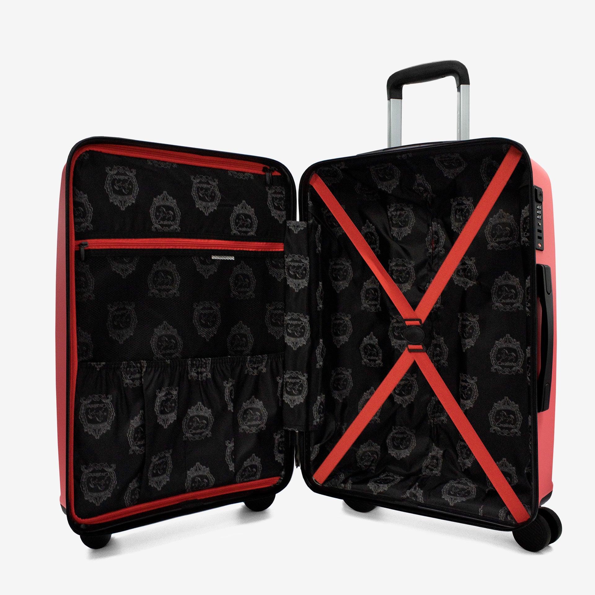 Cavalinho Colorful Check-in Hardside Luggage (24") SKU 68020004.27.24 #color_Coral