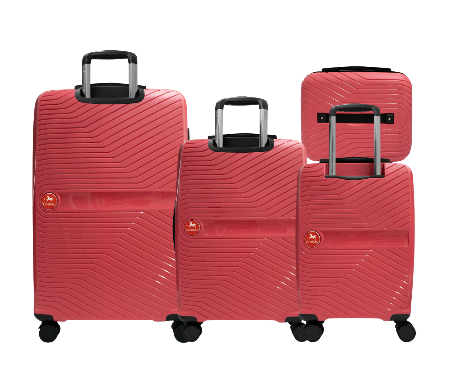 #color_ Coral | Cavalinho Canada & USA 4 Piece Set of Colorful Hardside Luggage (15", 19", 24", 28") - Coral - 68020004.27.S4_3