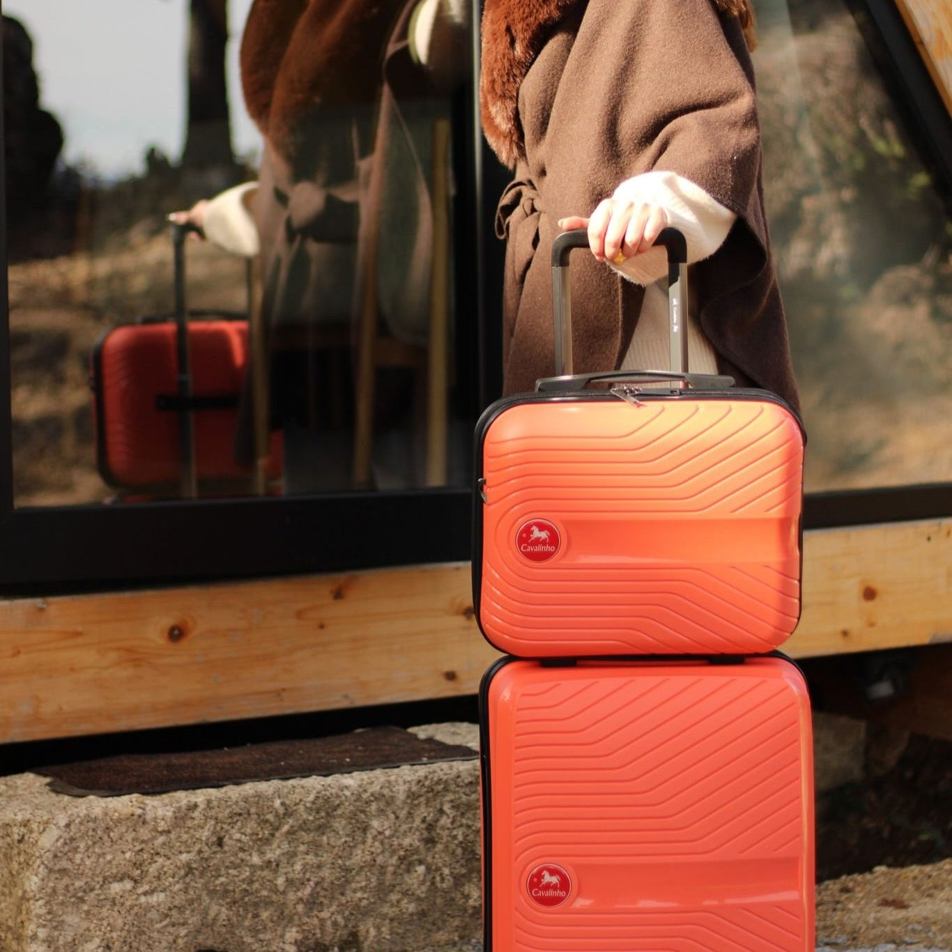 Cavalinho Colorful Orange Toiletry Tote Luggage Bag SKU 68020004.37.19 #color_orange