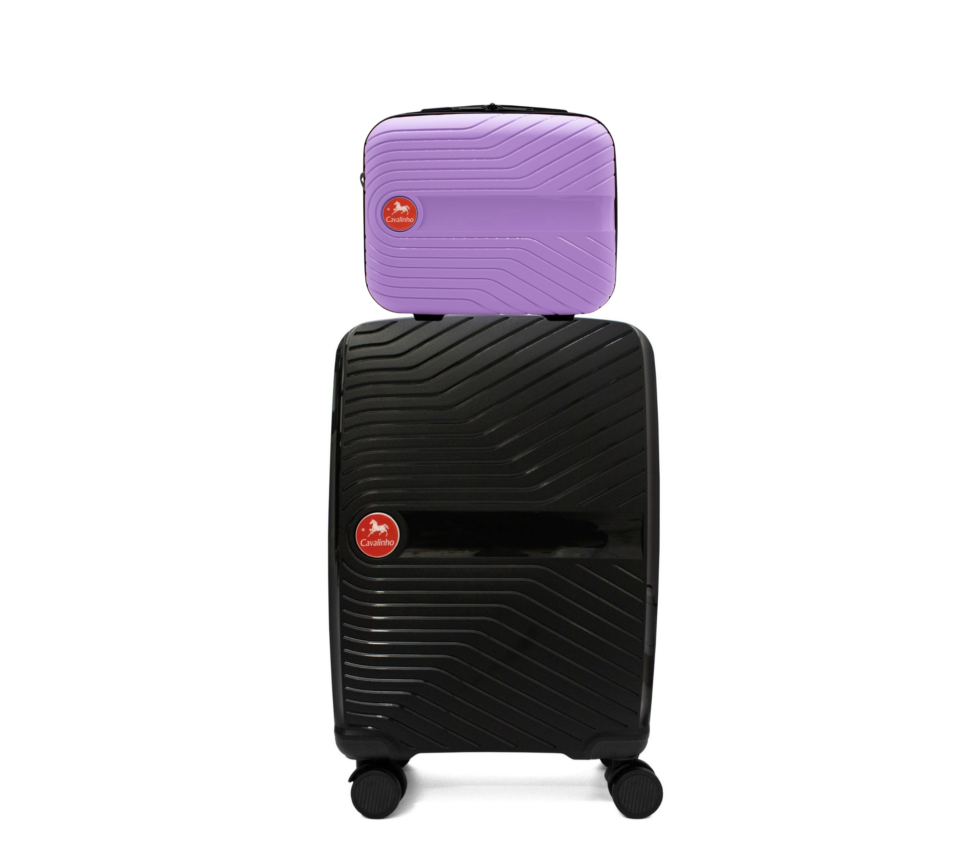 #color_ Lilac Black | Cavalinho Canada & USA Colorful 2 Piece Luggage Set (15" & 19") - Lilac Black - 68020004.3901.S1519._1