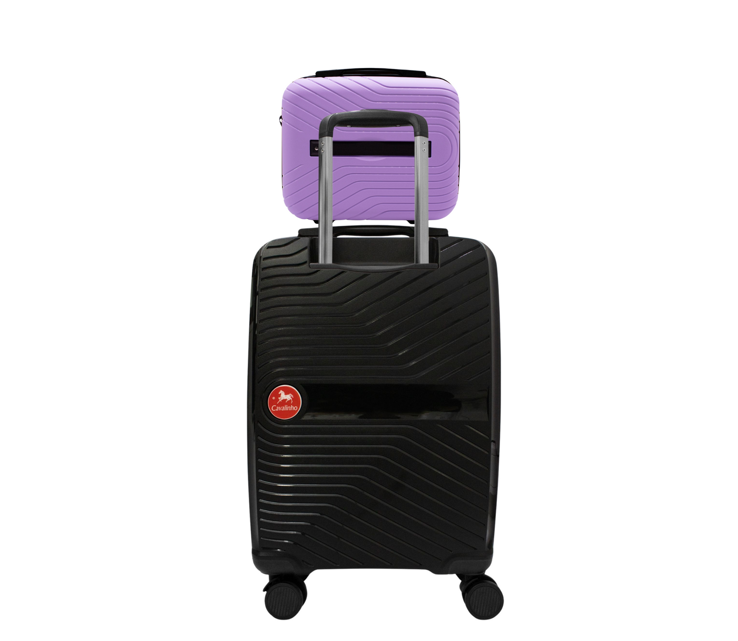 #color_ Lilac Black | Cavalinho Canada & USA Colorful 2 Piece Luggage Set (15" & 19") - Lilac Black - 68020004.3901.S1519._2