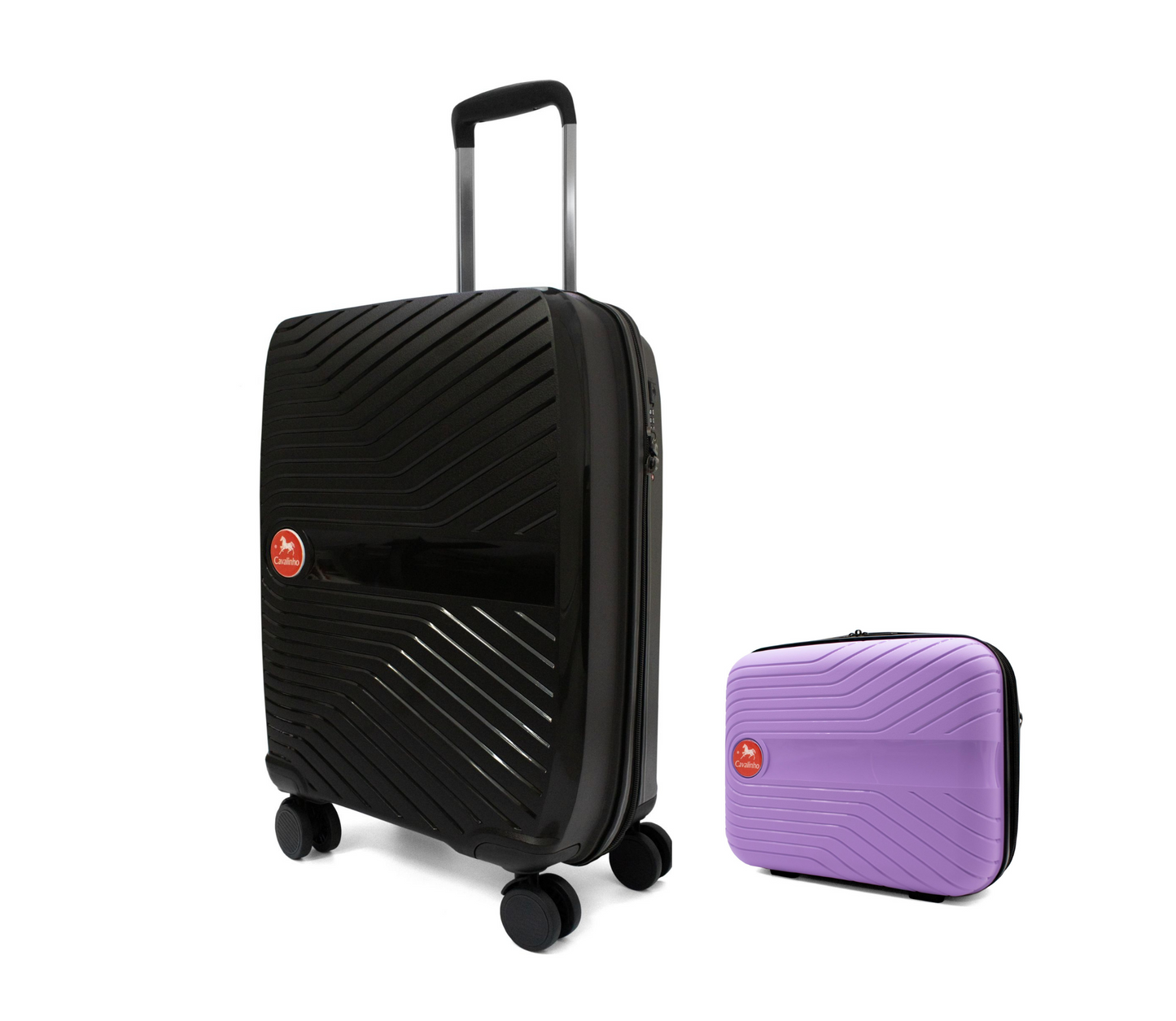 #color_ Lilac Black | Cavalinho Canada & USA Colorful 2 Piece Luggage Set (15" & 19") - Lilac Black - 68020004.3901.S1519._3