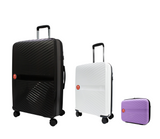 #color_ Lilac White Black | Cavalinho Canada & USA Colorful 3 Piece Luggage Set (15", 19" & 28") - Lilac White Black - 68020004.390601.S151928._2