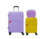 #color_ Lilac Yellow Lilac | Cavalinho Canada & USA Colorful 3 Piece Luggage Set (15", 19" & 28") - Lilac Yellow Lilac - 68020004.390839.S151928._1