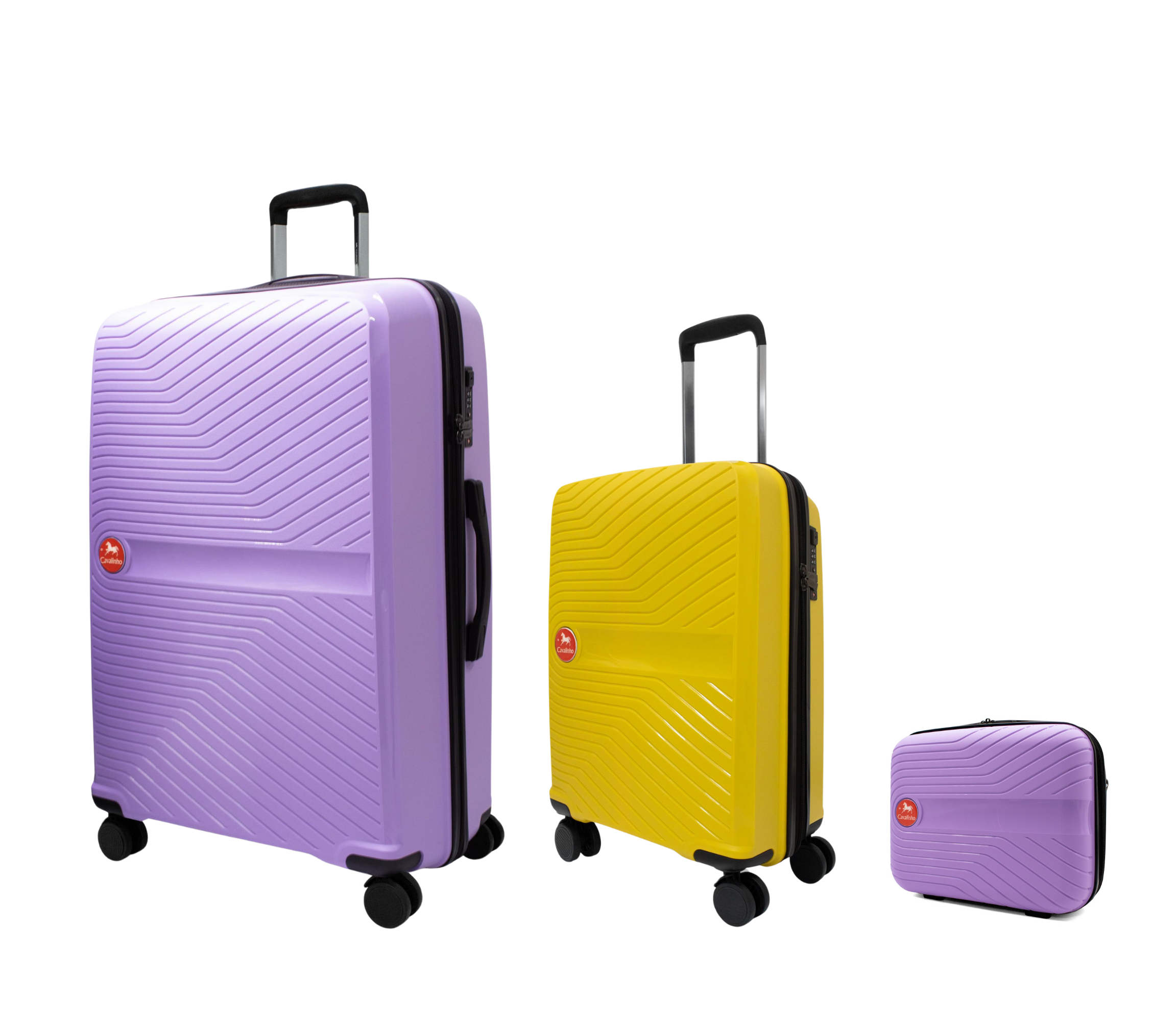 #color_ Lilac Yellow Lilac | Cavalinho Canada & USA Colorful 3 Piece Luggage Set (15", 19" & 28") - Lilac Yellow Lilac - 68020004.390839.S151928._2