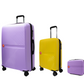 Cavalinho Colorful 3 Piece Luggage Set (15", 19" & 28") - Lilac Yellow Lilac - 68020004.390839.S151928._2