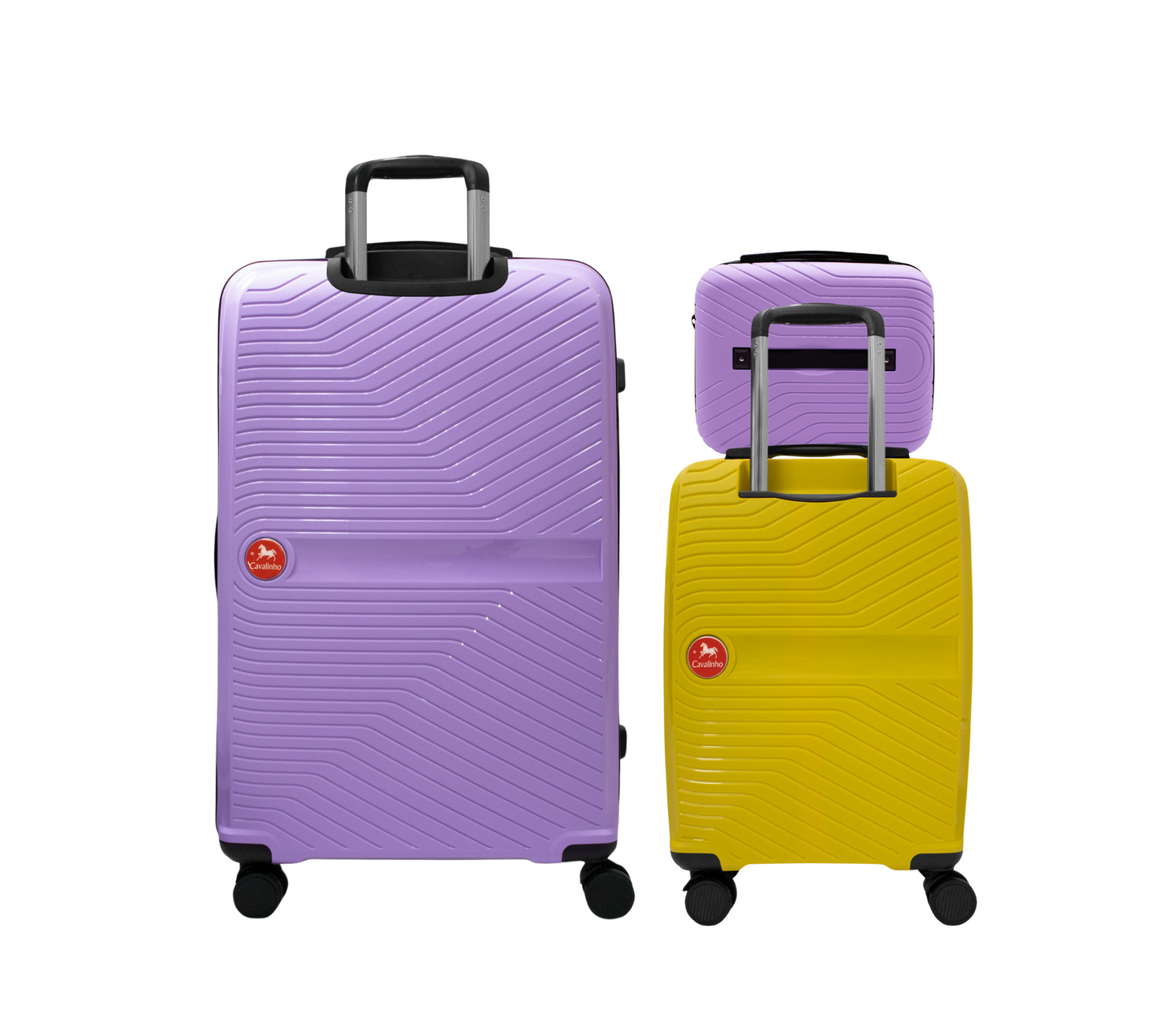 Cavalinho Canada & USA Colorful 3 Piece Luggage Set (15", 19" & 28") - Lilac Yellow Lilac - 68020004.390839.S151928._3