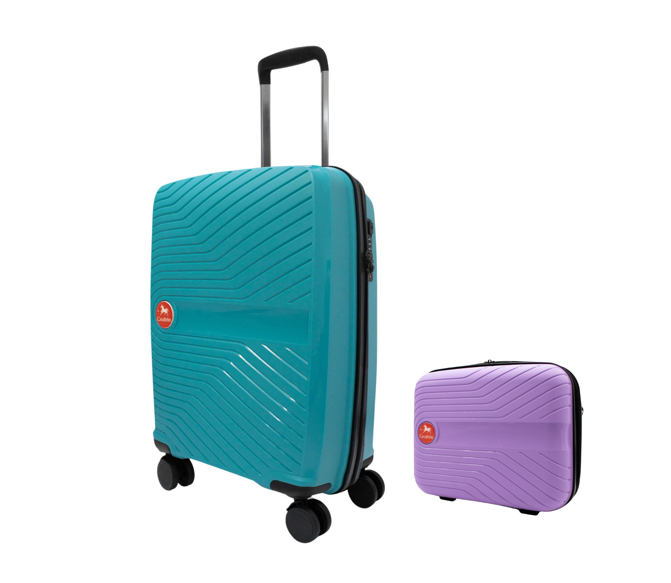 #color_ Lilac DarkTurquoise | Cavalinho Canada & USA Colorful 2 Piece Luggage Set (15" & 19") - Lilac DarkTurquoise - 68020004.3925.S1519._3