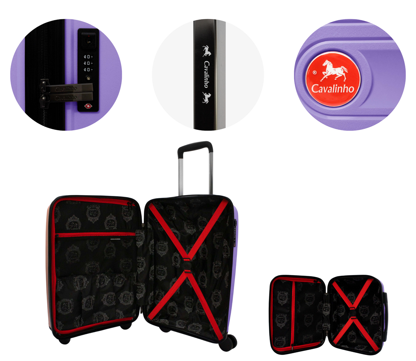 Cavalinho Canada & USA Colorful 2 Piece Luggage Set (15" & 19") - Lilac Lilac - 68020004.3939.S1519._4