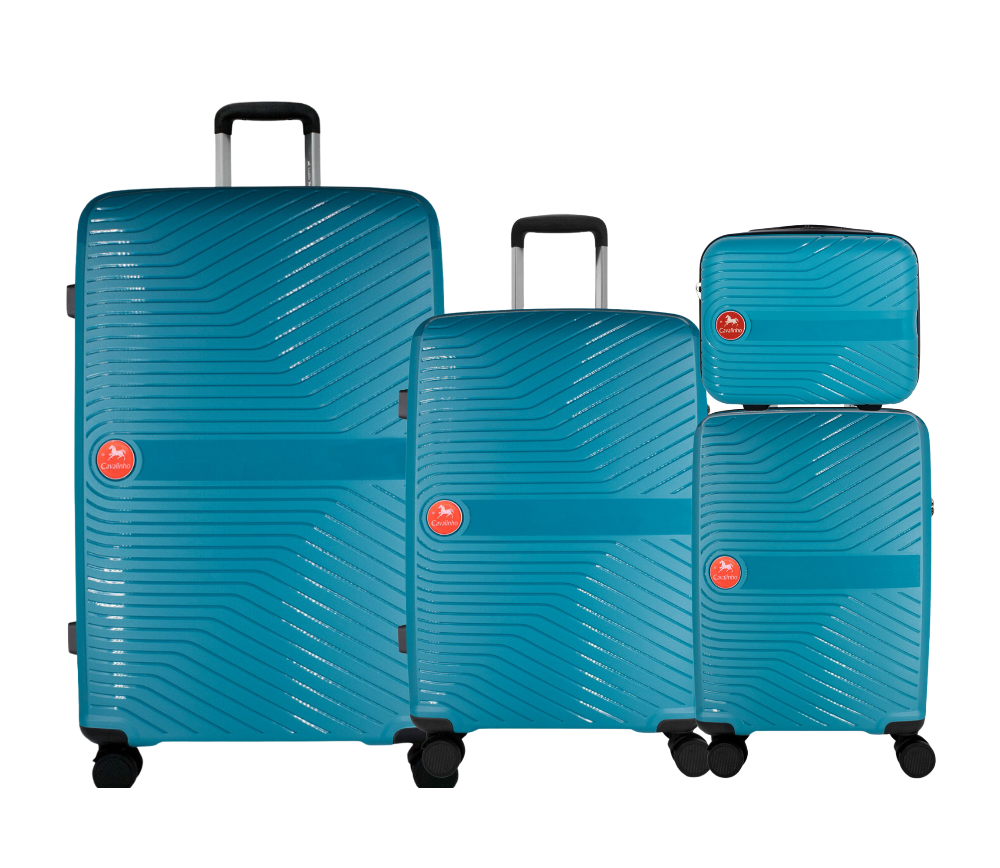 Cavalinho 4 Piece Set of Colorful Hardside Luggage (15", 19", 24", 28") SKU 68020004.41.S4 #color_Ocean Blue