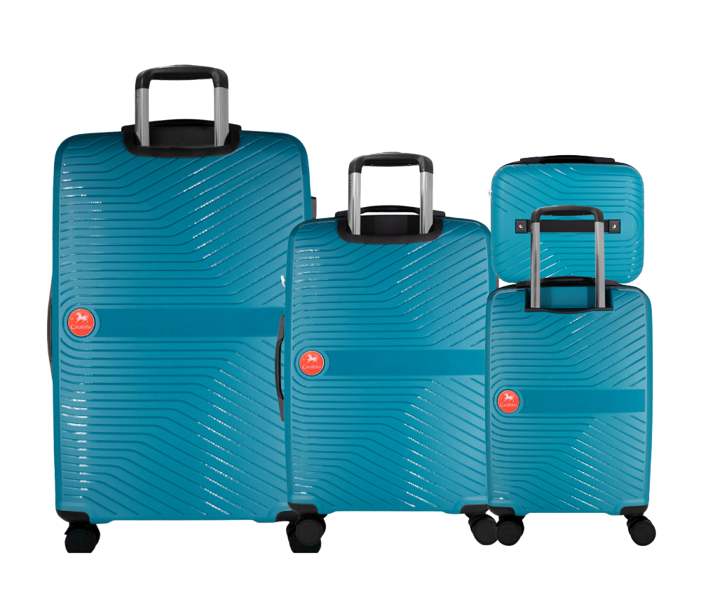 Cavalinho 4 Piece Set of Colorful Hardside Luggage (15", 19", 24", 28") SKU 68020004.41.S4 #color_Ocean Blue