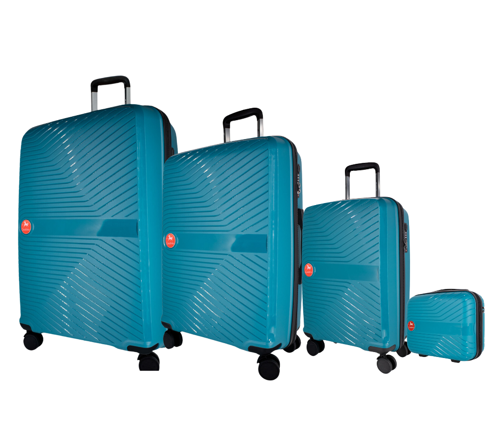 Cavalinho 4 Piece Set of Colorful Hardside Luggage (15", 19", 24", 28") SKU 68020004.41.S4 #color_Ocean Blue