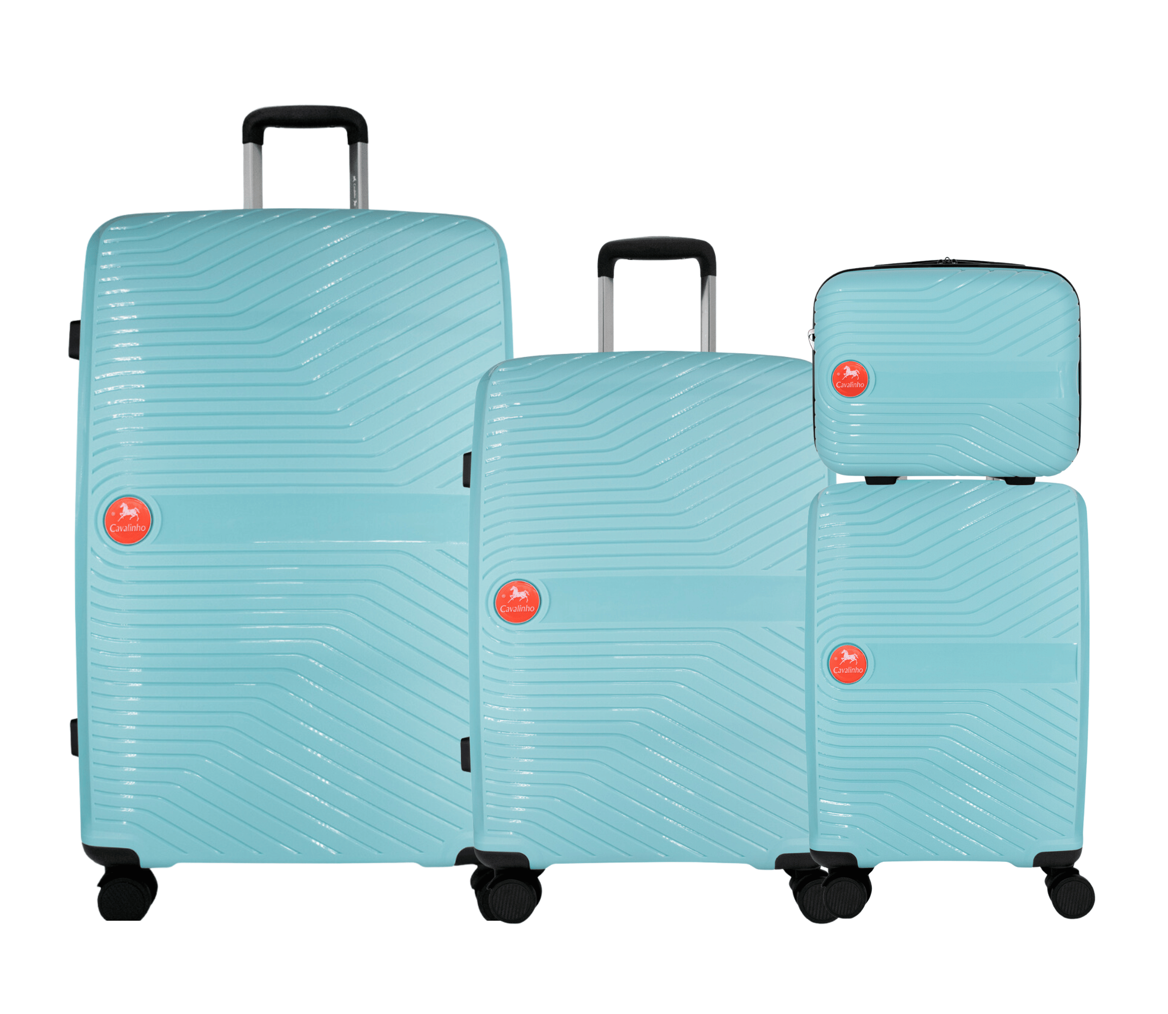 Cavalinho 4 Piece Set of Colorful Hardside Luggage (15", 19", 24", 28") SKU 68020004.44.S4 #color_Pastel Blue