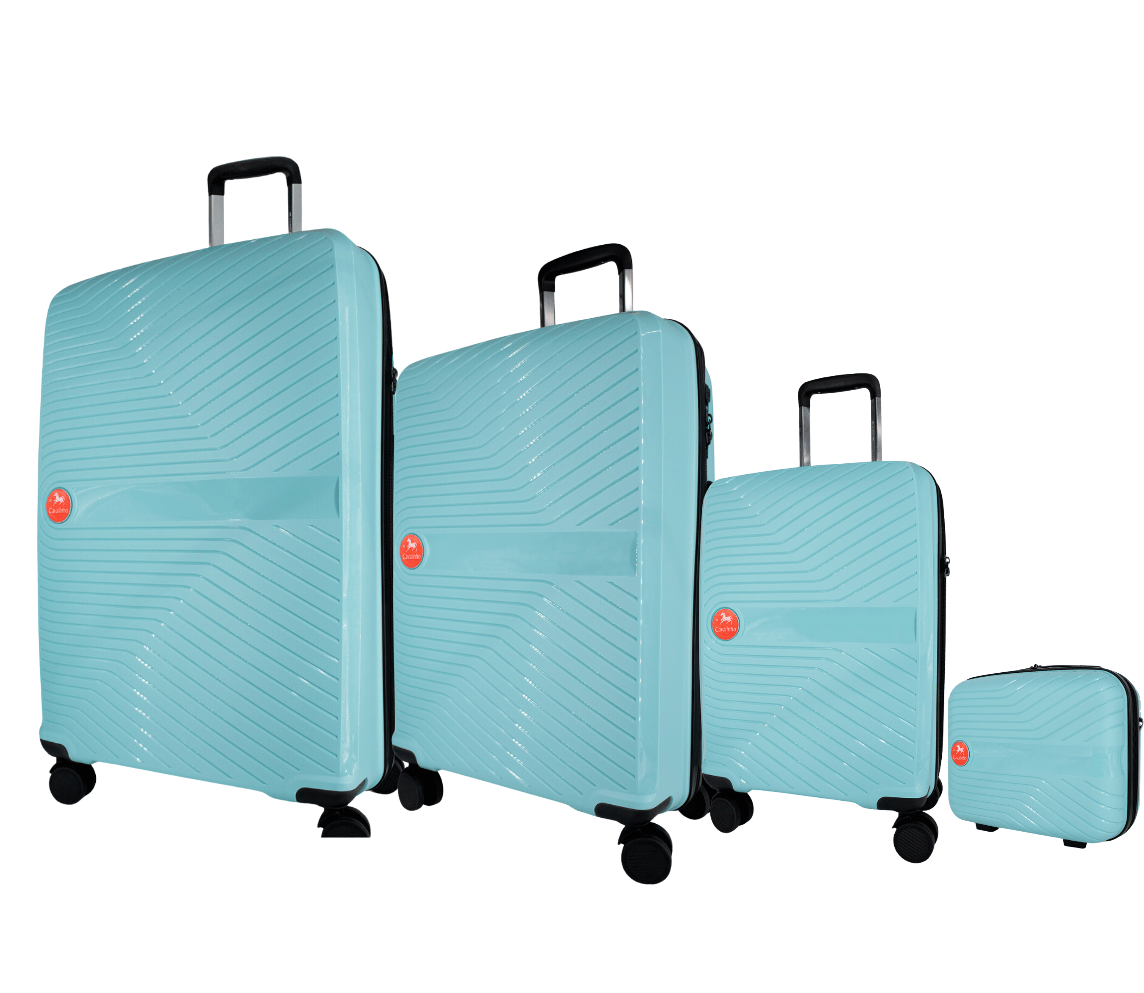 Cavalinho 4 Piece Set of Colorful Hardside Luggage (15", 19", 24", 28") SKU 68020004.44.S4 #color_Pastel Blue