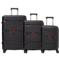 #color_ Black Black Black | Cavalinho Canada & USA Oasis 3 Piece Luggage Set (20", 24" & 28") - Black Black Black - 68040001.010101.202428._1