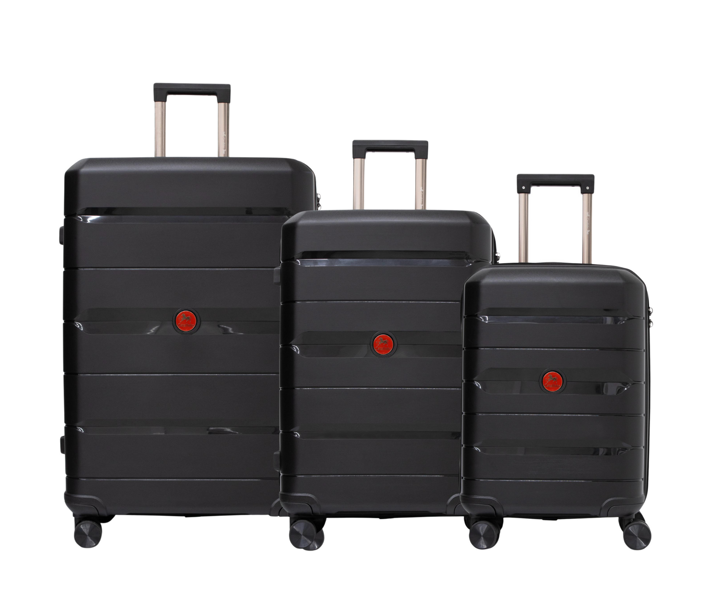 #color_ Black Black Black | Cavalinho Canada & USA Oasis 3 Piece Luggage Set (20", 24" & 28") - Black Black Black - 68040001.010101.202428._1