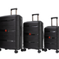 Cavalinho Canada & USA Oasis 3 Piece Luggage Set (20", 24" & 28") - Black Black Black - 68040001.010101.202428._2