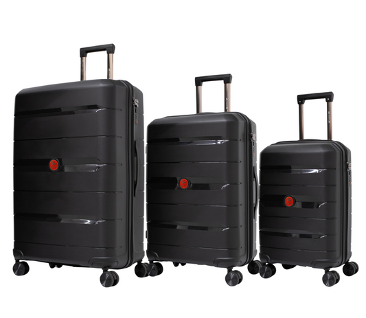 Cavalinho Oasis 3 Piece Luggage Set (20", 24" & 28") - Black Black Black - 68040001.010101.202428._2