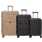 #color_ Black Black GoldenRod | Cavalinho Canada & USA Oasis 3 Piece Luggage Set (20", 24" & 28") - Black Black GoldenRod - 68040001.010107.202428._1