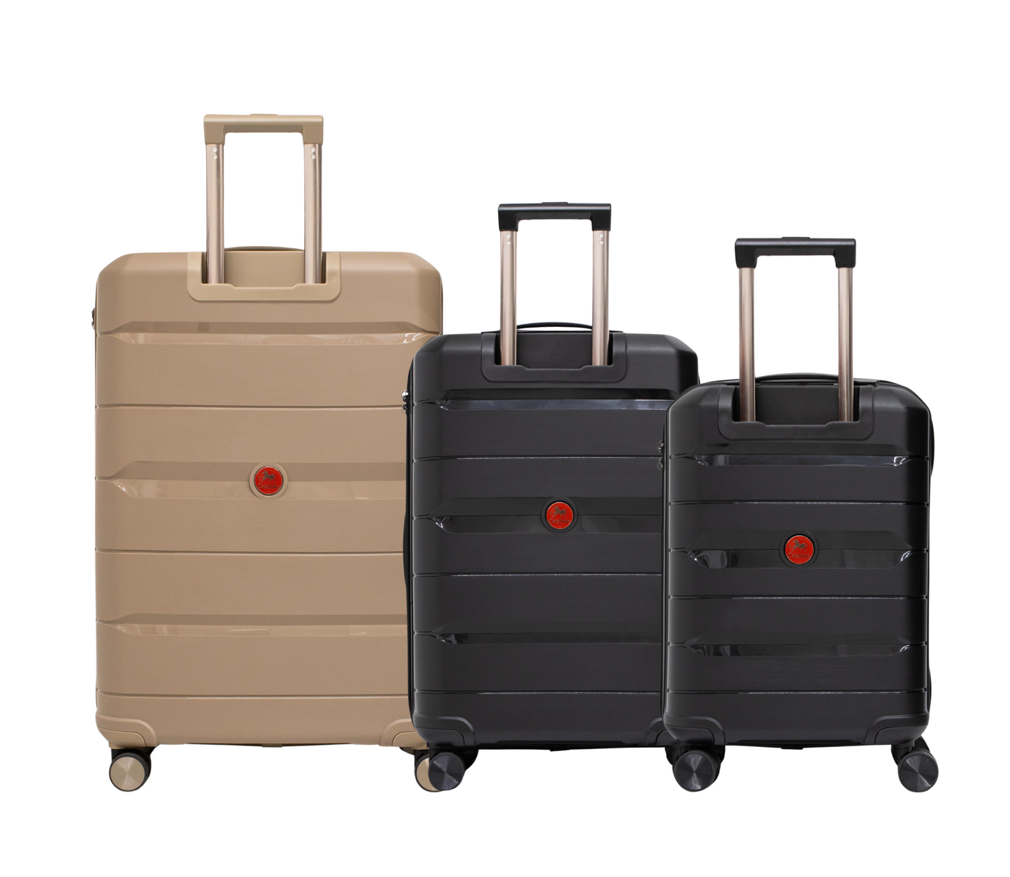 Cavalinho Canada & USA Oasis 3 Piece Luggage Set (20", 24" & 28") - Black Black GoldenRod - 68040001.010107.202428._3