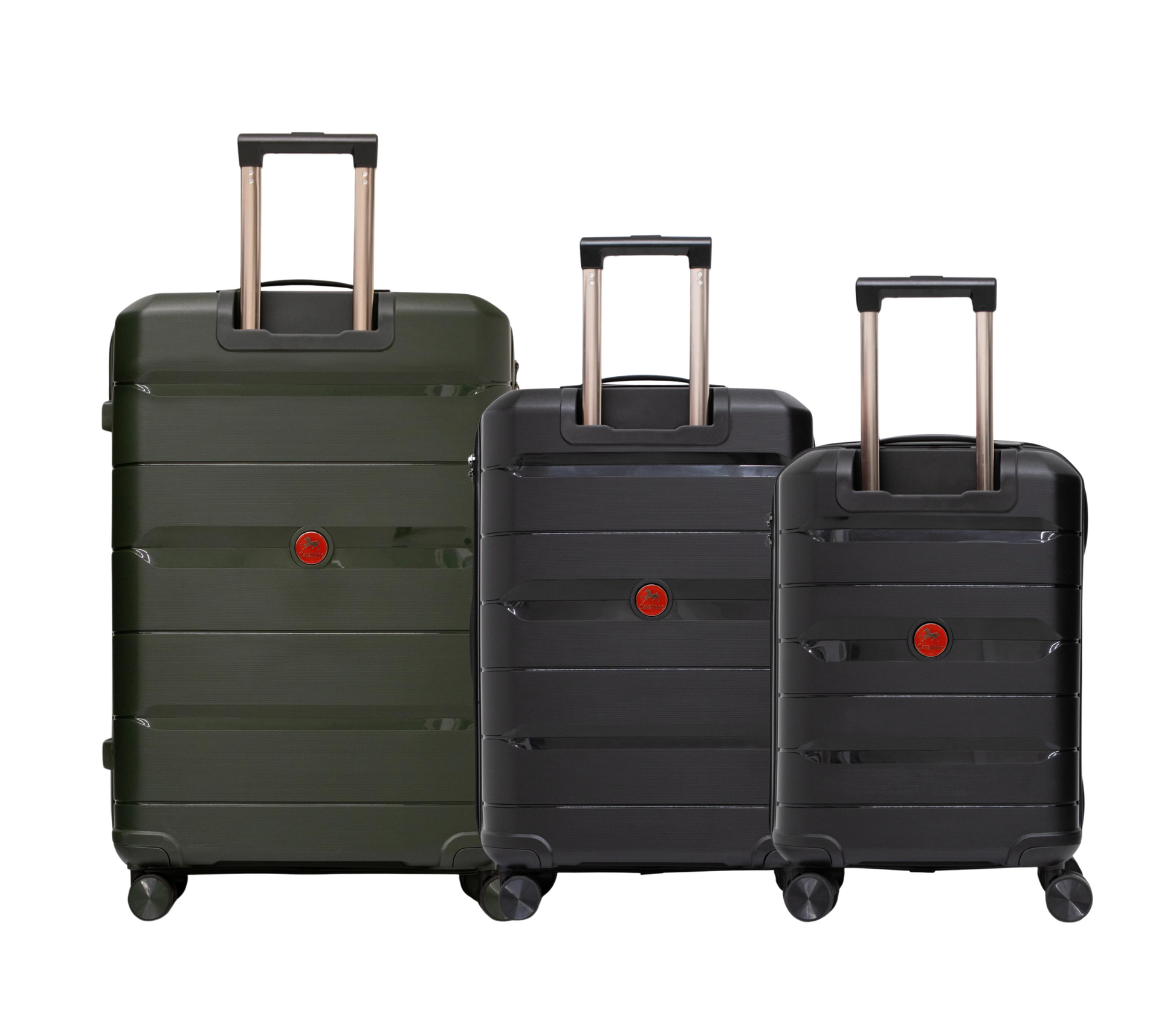Cavalinho Canada & USA Oasis 3 Piece Luggage Set (20", 24" & 28") - Black Black DarkOliveGreen - 68040001.010109.202428._3