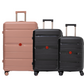 #color_ Black Black RoseGold | Cavalinho Canada & USA Oasis 3 Piece Luggage Set (20", 24" & 28") - Black Black RoseGold - 68040001.010118.202428._1