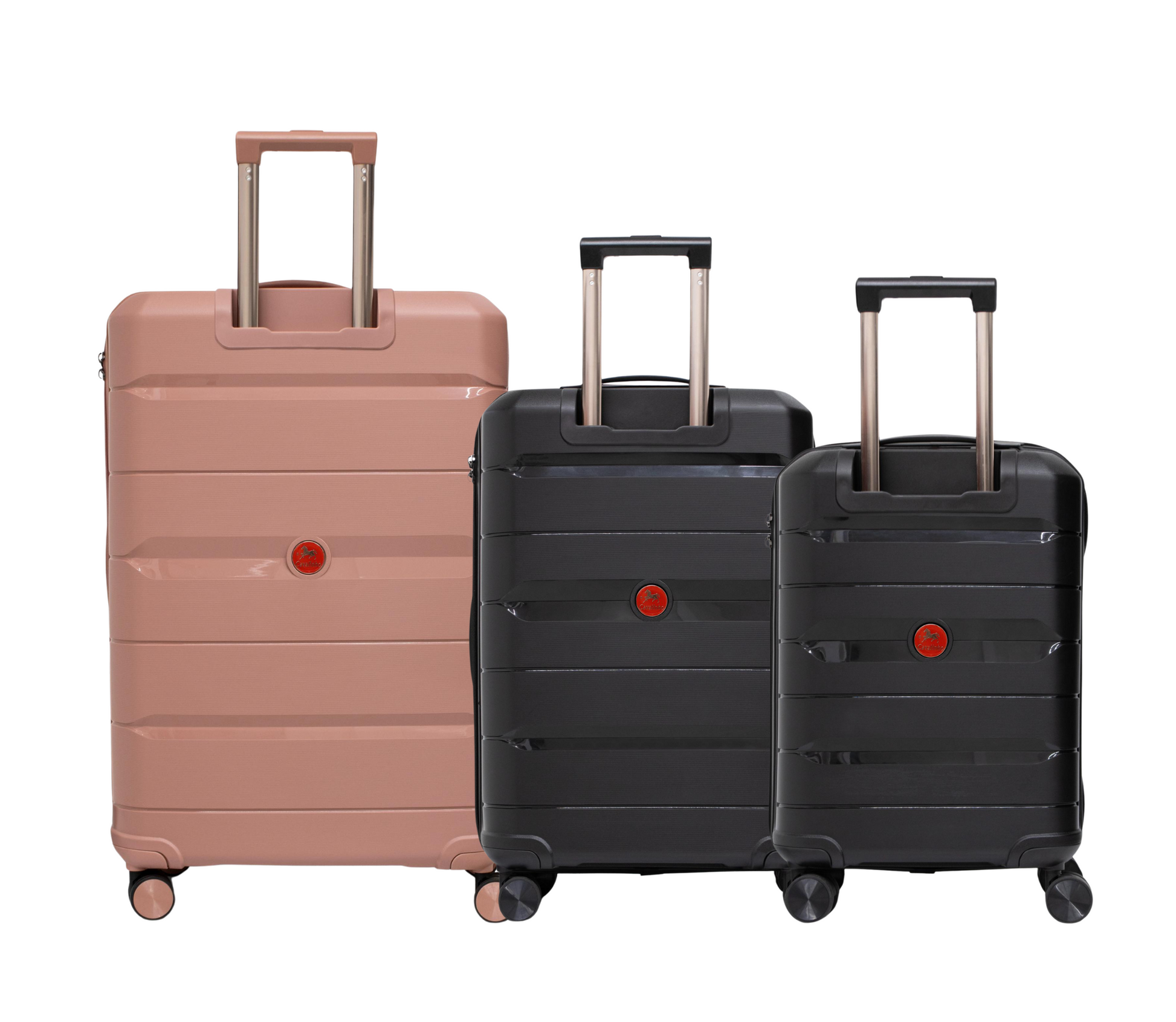 Cavalinho Canada & USA Oasis 3 Piece Luggage Set (20", 24" & 28") - Black Black RoseGold - 68040001.010118.202428._3