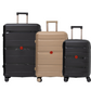 #color_ Black GoldenRod Black | Cavalinho Canada & USA Oasis 3 Piece Luggage Set (20", 24" & 28") - Black GoldenRod Black - 68040001.010701.202428._1