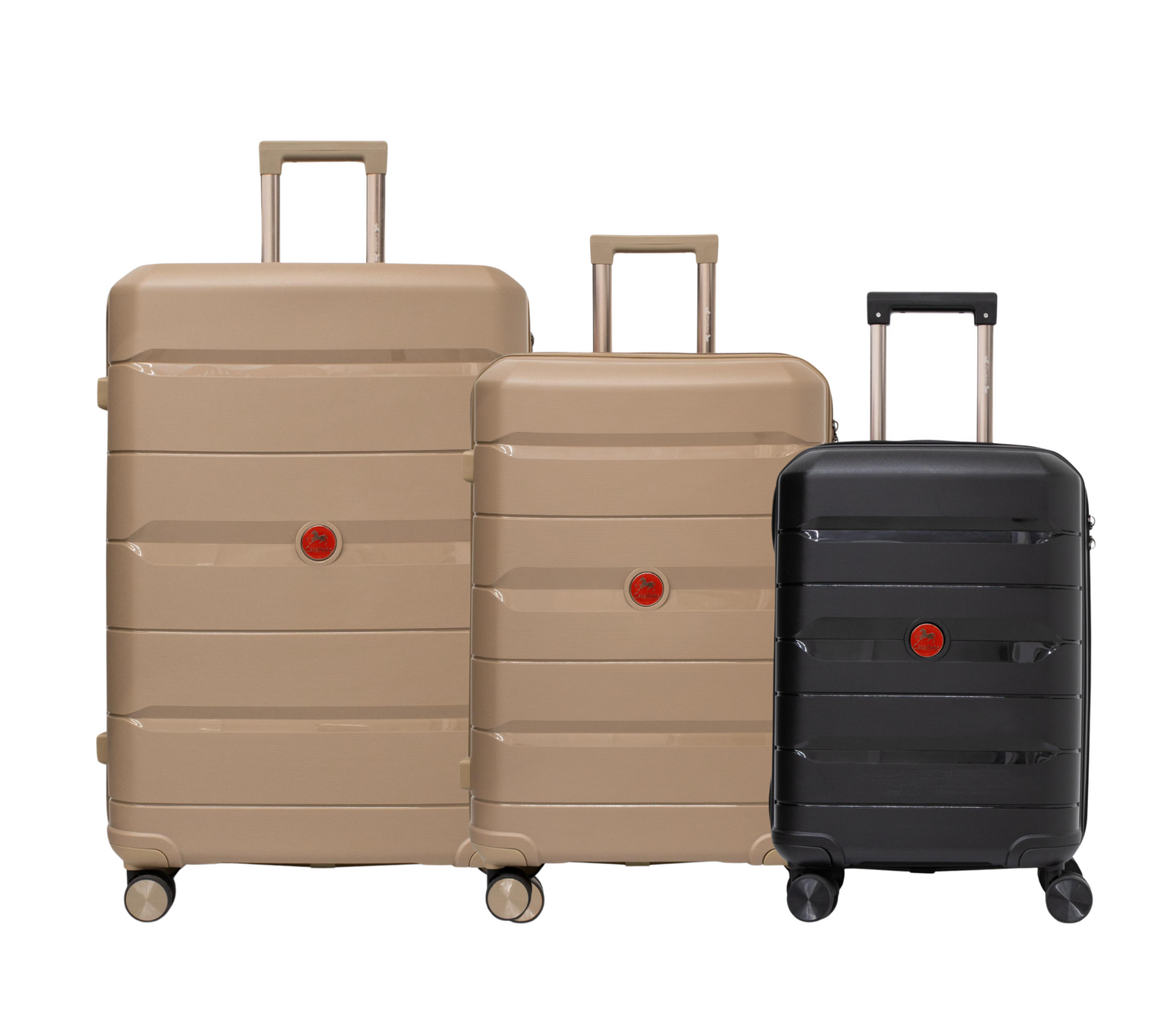 Cavalinho Canada & USA Oasis 3 Piece Luggage Set (20", 24" & 28") - Black GoldenRod GoldenRod - 68040001.010707.202428._1