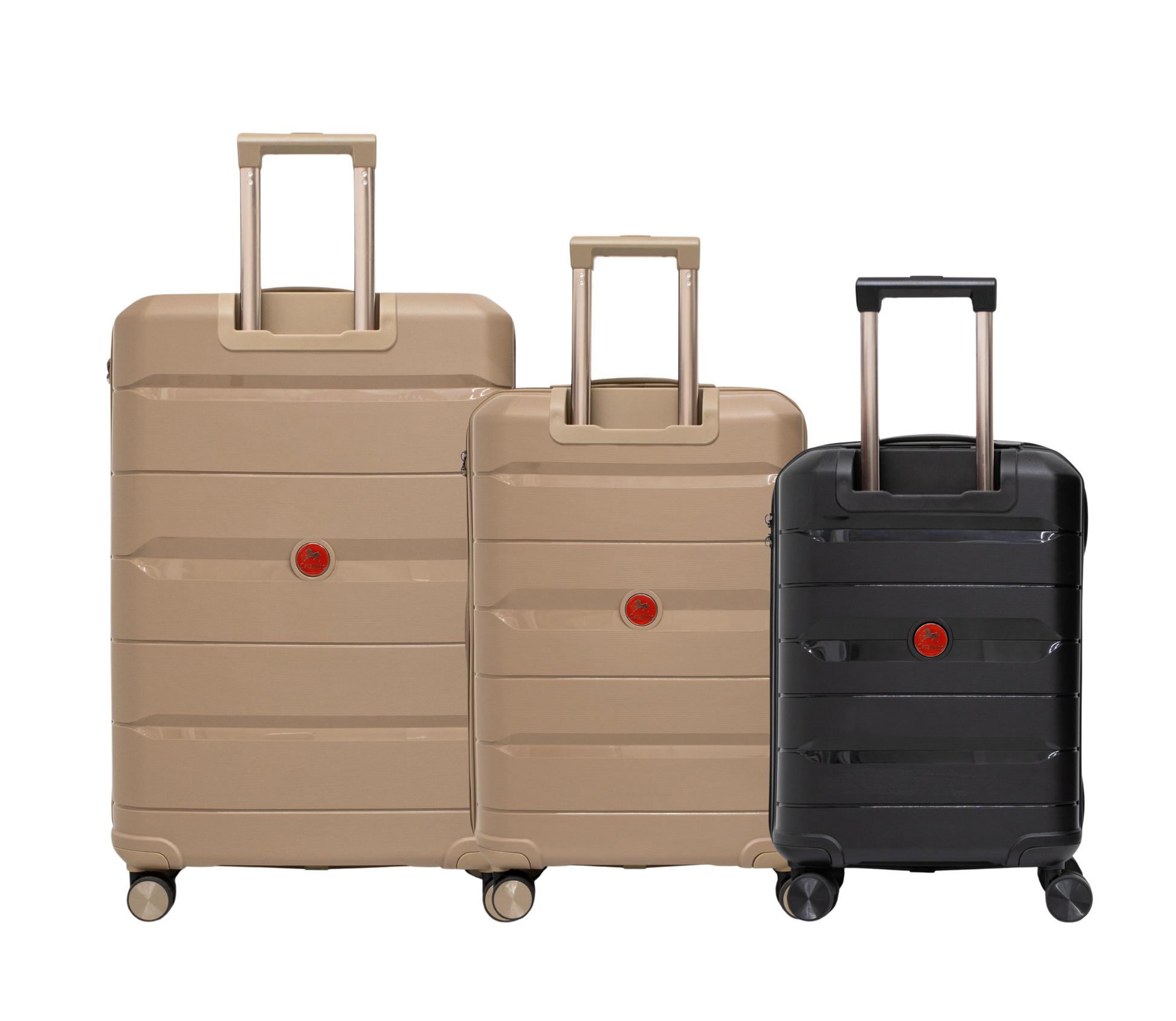 #color_ Black GoldenRod GoldenRod | Cavalinho Canada & USA Oasis 3 Piece Luggage Set (20", 24" & 28") - Black GoldenRod GoldenRod - 68040001.010707.202428._3