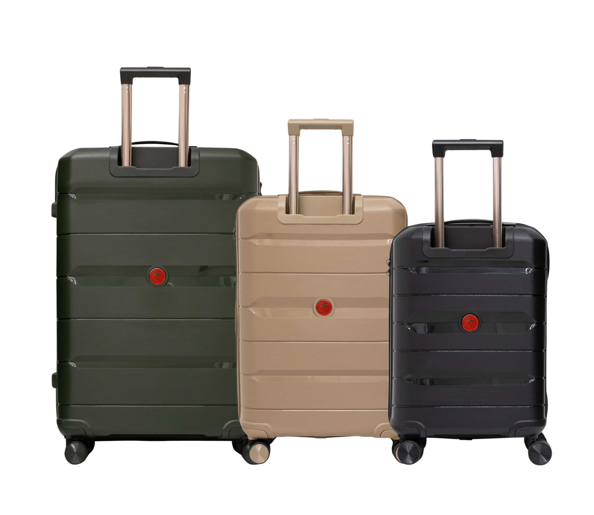 Cavalinho Canada & USA Oasis 3 Piece Luggage Set (20", 24" & 28") - Black GoldenRod DarkOliveGreen - 68040001.010709.202428._3