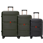 Cavalinho Canada & USA Oasis 3 Piece Luggage Set (20", 24" & 28") - Black DarkOliveGreen DarkOliveGreen - 68040001.010909.202428._1